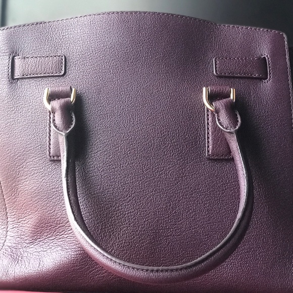 Micheal Kors Purple Leather Handbag - Picture 2 of 5